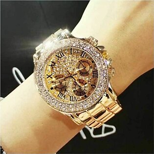 Women's Gold Crystal Diamond Watches