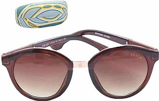 Prada Brown Round wayfarers Women's Sunglasses