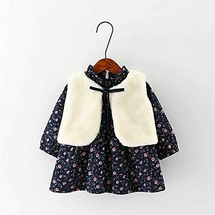 Winter Baby Girl Floral Print Part Dress