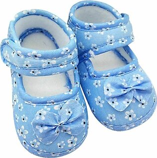 Baby Comfy Blue Flower Print Sandals