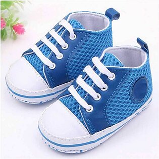 Blue Cotton Booties For Baby Boy
