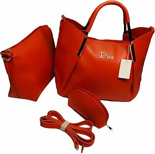 Women's Dior Red Leather Handbag