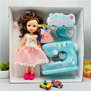Cute 14 Inches Doll With Sewing Machine