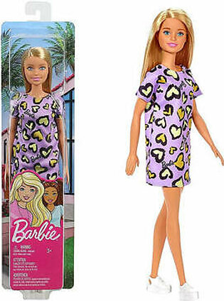 Barbie Doll, Blonde Chic Fashionista Wearing Purple Dress