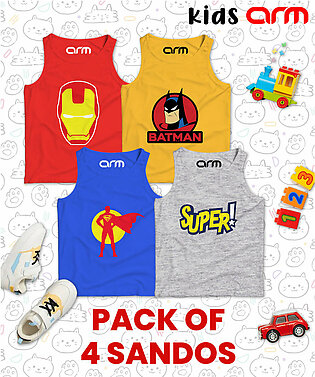 Pack of 4 Sando For Kids - (IRMS-BATMAN-SUPERMAN-SUPER)