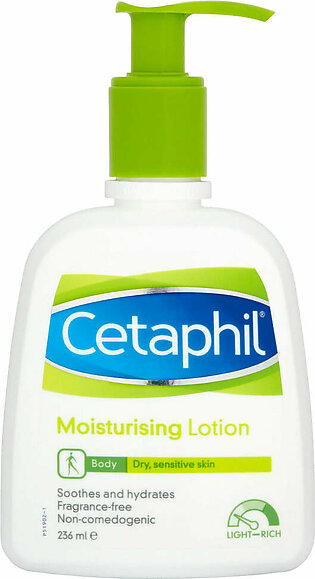 Cetaphil Moisturising Lotion Soothes And Hydrates Fragrance Free Non Comedogenic 236Ml