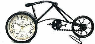 Metal Table Clock Bicycle