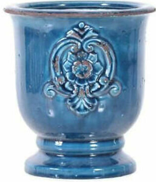 Blue Flower Pot Small