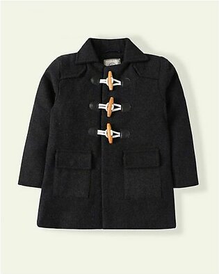 Black Toggle Buttons Coat