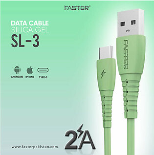 FASTER SL3 Silica Gel Fast Charging Data Cable 2.4A