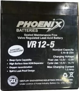 Phoenix VR 12-5 VRLA Battery 5AH