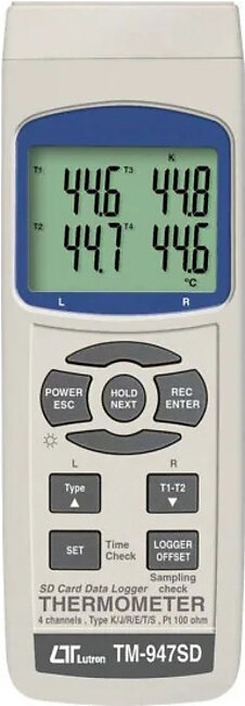 Lutron TM-947SD Digital 4-Channel Thermometer With Datalogger