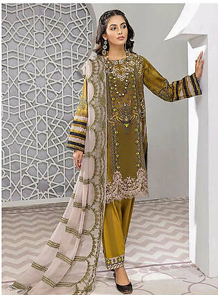 Charizma Naranji Vol-03 Unstitched Embroidered Lawn 3Pc Suit CN22-19 A