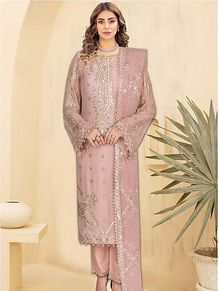 Kashish by Ramsha Embroidered Chiffon Unstitched 3Pc Suit K-107