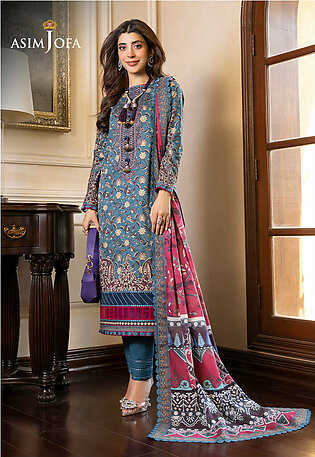 Rania by Asim Jofa Unstitched Printed Lawn 2 Piece Suit AJS-27