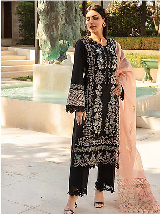 Rang Rasiya Carnation Embroidered Lawn Unstitched 3Pc Suit D-14 Heather