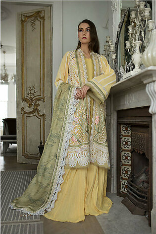 Sobia Nazir Embroidered Luxury Lawn Unstitched 3Pc Suit D-11A