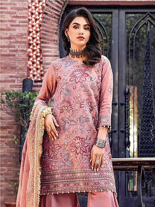 Gul Ahmed Festive Eid Embroidered Mehsuri Unstitched 3Pc Suit FE-42045