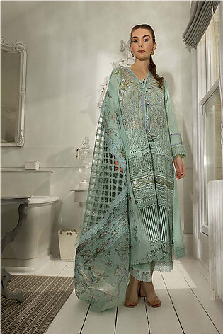 Sobia Nazir Embroidered Luxury Lawn Unstitched 3Pc Suit D-06B