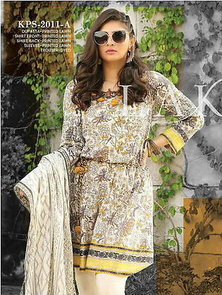 Lakhany LSM Komal Lawn Collection 2020 3pc Print Suit KPS-2011 A