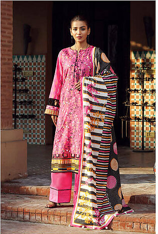 LSM Lakhany Komal Unstitched Printed Lawn 3Pc Suit KP-2024-B