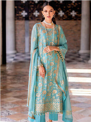 Gul Ahmed Festive Eid Embroidered Chiffon Unstitched 3Pc Suit FE-42026