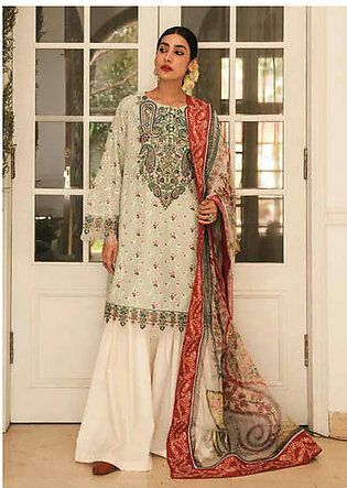 Zara Shahjahan Eid'22 Luxury Lawn Unstitched 3Pc Suit 10A ZEEBA