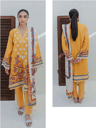 Zellbury Essential Embroidered Khaddar Unstitched 3Pc Suit WUW23E30692