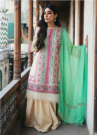 Zara Shahjahan Eid'22 Luxury Lawn Unstitched 3Pc Suit 4A ZIYA