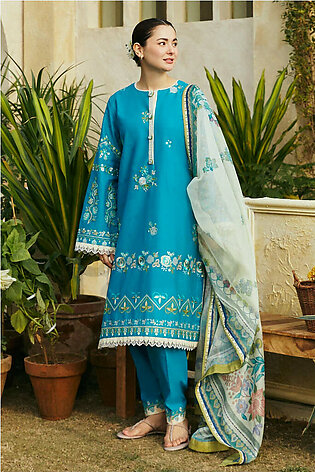 Coco by Zara Shahjahan Embroidered Lawn Unstitched 3Pc Suit D-08B ZOYA