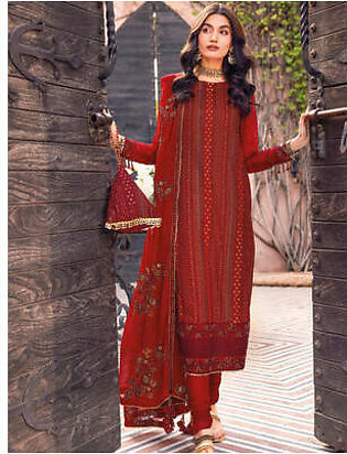 Gul Ahmed Festive Eid Embroidered Chiffon Unstitched 3Pc Suit FE-42036