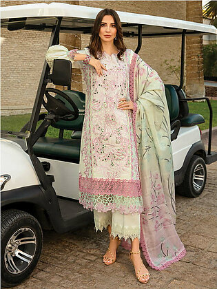 Rang Rasiya Carnation Embroidered Lawn Unstitched 3Pc Suit D-10 Liana