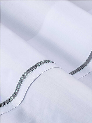 Aura by Dynasty Fabrics Men's Unstitched Cotton Suit - White