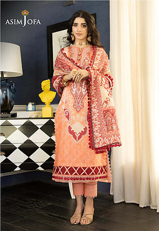 Rania by Asim Jofa Unstitched Embroidered Lawn 2 Piece Suit AJS-02