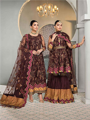 Alizeh Fashion Vasl-e-Meeras Unstitched Formal 3Pc Suit - 12 Rajwari