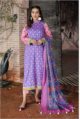LSM Lakhany Komal Unstitched Printed Lawn 3Pc Suit KP-2031-B