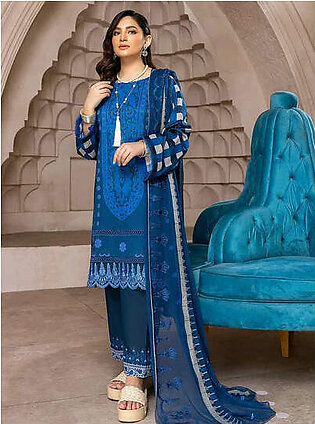 Charizma Naranji Vol-03 Unstitched Embroidered Lawn 3Pc Suit CN22-20 A