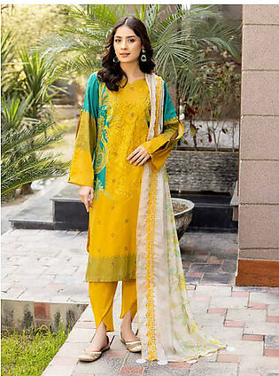 Charizma Combination Embroidered Lawn Unstitched 3 Piece Suit CC-06