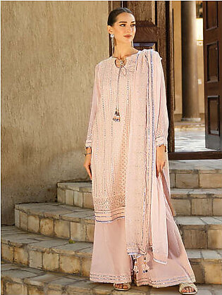 Gul Ahmed Festive Eid Embroidered Chiffon Unstitched 3Pc Suit FE-42033