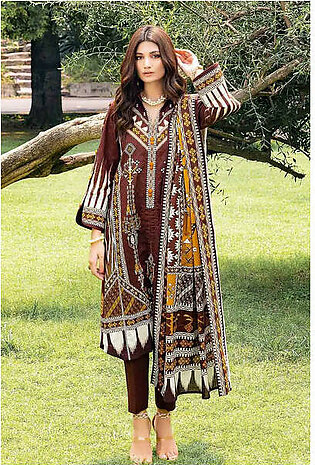Gul Ahmed Winter Khaddar Unstitched Printed 3Pc Suit K-22039 A