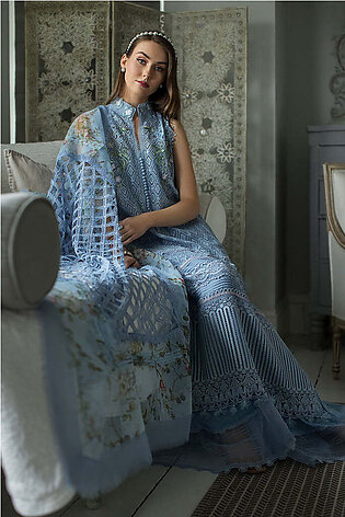 Sobia Nazir Embroidered Luxury Lawn Unstitched 3Pc Suit D-06A