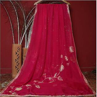 Tasneem Fabrics Women's Pure Organza Jacquard Dupatta - FBDY0002946