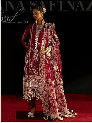 Sana Safinaz Embroidered Luxury Lawn Unstitched 3Pc Suit D-07B