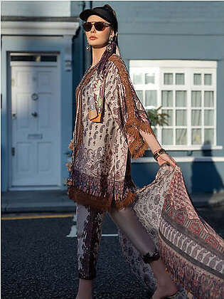 Sobia Nazir Embroidered Silk Unstitched 3 Piece Suit D-09