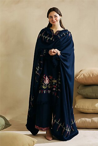 Coco by Zara Shahjahan Unstitched Embroidered Khaddar 3Pc Suit ZW23-1B