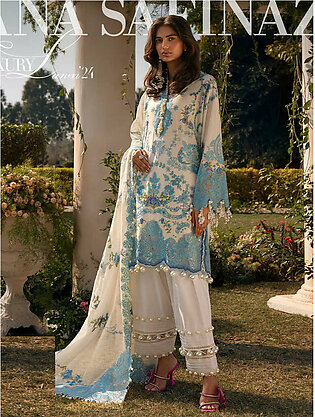 Sana Safinaz Embroidered Luxury Lawn Unstitched 3Pc Suit D-04A