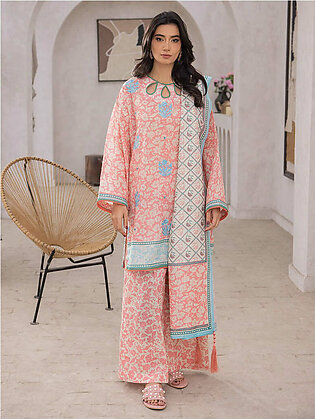 Zellbury Summer Embroidered Lawn Unstitched 3Pc Suit WUS24E31109
