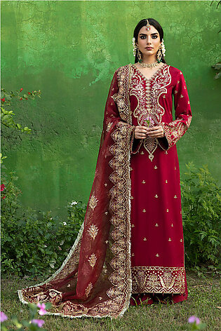 Singhar by Saad Shaikh Festive Unstitched Raw Silk 3Pc Suit - IKSHA
