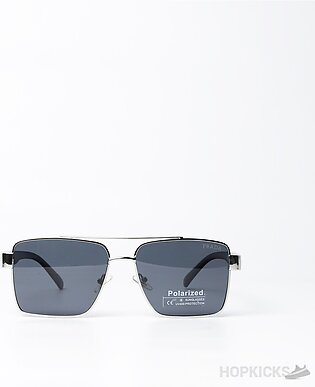 Prada Square Structure Top Bar Sunglasses Silver Frame
