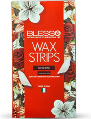BLESSO WAX STRIPS SATIN ROSE FOR NORMAL SKIN PCS